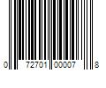 Barcode Image for UPC code 072701000078. Product Name: 