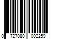 Barcode Image for UPC code 0727080002259