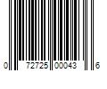 Barcode Image for UPC code 072725000436