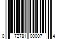 Barcode Image for UPC code 072781000074