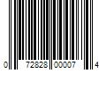 Barcode Image for UPC code 072828000074