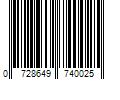 Barcode Image for UPC code 0728649740025