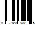 Barcode Image for UPC code 072870000015