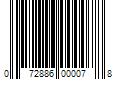 Barcode Image for UPC code 072886000078