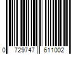 Barcode Image for UPC code 0729747611002