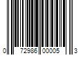 Barcode Image for UPC code 072986000053