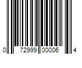 Barcode Image for UPC code 072999000064