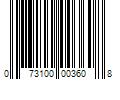 Barcode Image for UPC code 073100003608