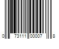 Barcode Image for UPC code 073111000078