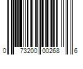 Barcode Image for UPC code 073200002686