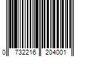 Barcode Image for UPC code 0732216204001