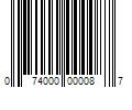 Barcode Image for UPC code 074000000087