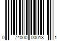 Barcode Image for UPC code 074000000131