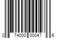 Barcode Image for UPC code 074000000476