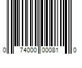 Barcode Image for UPC code 074000000810