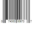 Barcode Image for UPC code 074000006737