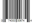 Barcode Image for UPC code 074000006744