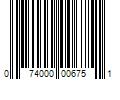 Barcode Image for UPC code 074000006751