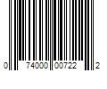 Barcode Image for UPC code 074000007222