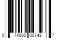 Barcode Image for UPC code 074000007437