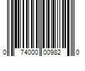 Barcode Image for UPC code 074000009820