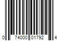 Barcode Image for UPC code 074000017924