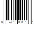 Barcode Image for UPC code 074016000071