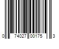 Barcode Image for UPC code 074027001753