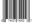 Barcode Image for UPC code 074027740027