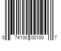 Barcode Image for UPC code 074100001007