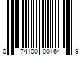 Barcode Image for UPC code 074100001649