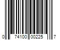 Barcode Image for UPC code 074100002257