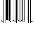 Barcode Image for UPC code 074100005814