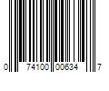 Barcode Image for UPC code 074100006347