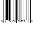 Barcode Image for UPC code 074100007788