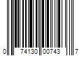 Barcode Image for UPC code 074130007437. Product Name: Valvoline 4-Stroke Motorcycle 20W-50 Conventional Motor Oil 1 QT