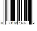 Barcode Image for UPC code 074170443172