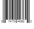 Barcode Image for UPC code 074170443622