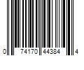 Barcode Image for UPC code 074170443844