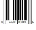 Barcode Image for UPC code 074200000436