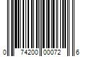 Barcode Image for UPC code 074200000726