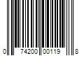 Barcode Image for UPC code 074200001198