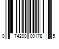 Barcode Image for UPC code 074200001785