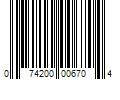 Barcode Image for UPC code 074200006704