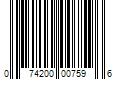 Barcode Image for UPC code 074200007596