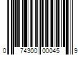 Barcode Image for UPC code 074300000459