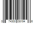 Barcode Image for UPC code 074300081946