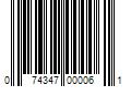 Barcode Image for UPC code 074347000061