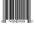 Barcode Image for UPC code 074389000050