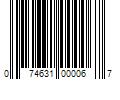 Barcode Image for UPC code 074631000067